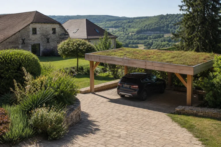 Carport en bois en Bourgogne-Franche-Comté
