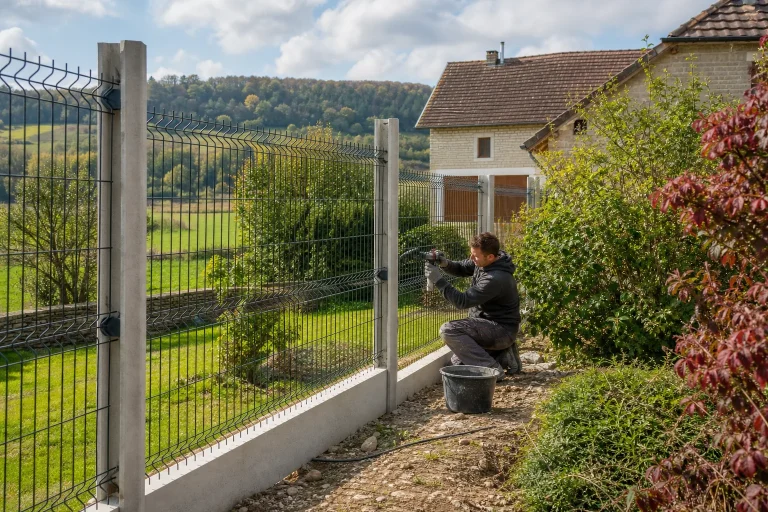 Clôture bois et portillon en Bourgogne-Franche-Comté