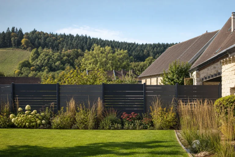 Clôture en ganivelle de châtaignier en Bourgogne-Franche-Comté