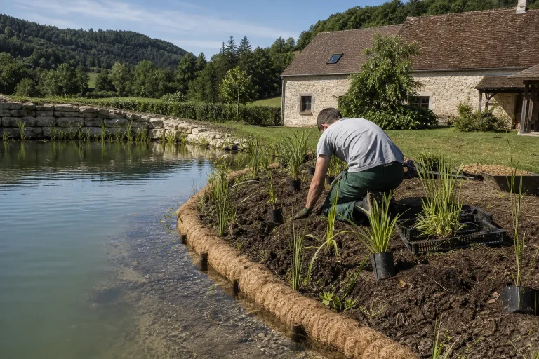 Curage de mare à la mini-pelle en Bourgogne-Franche-Comté